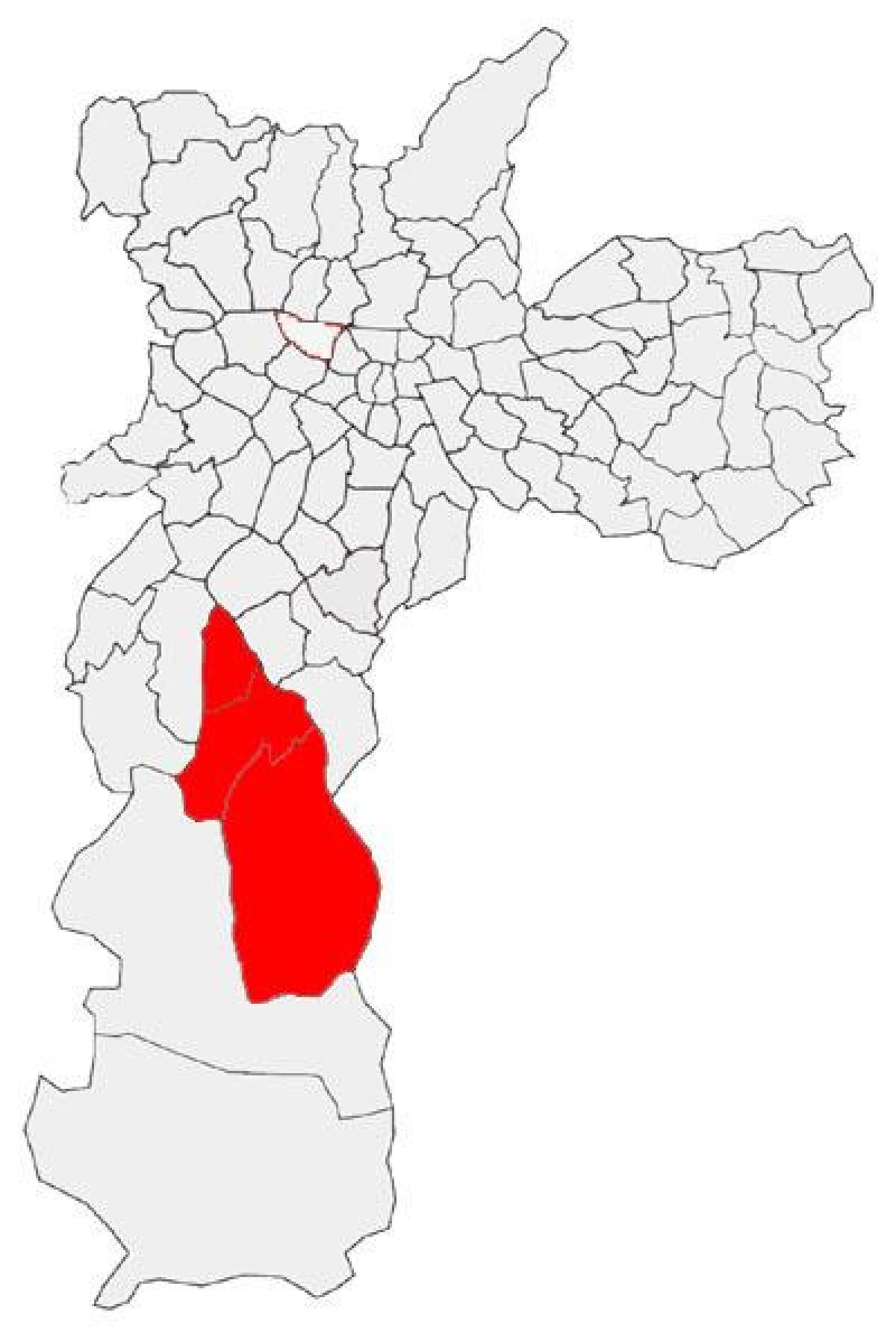 რუკა Capela ნუ Socorro sub-prefecture São Paulo