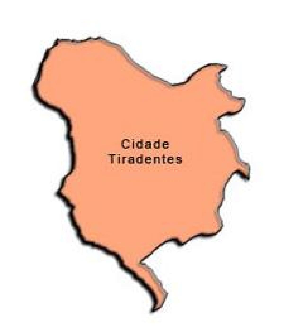 რუკა Cidade Tiradentes sub-prefecture