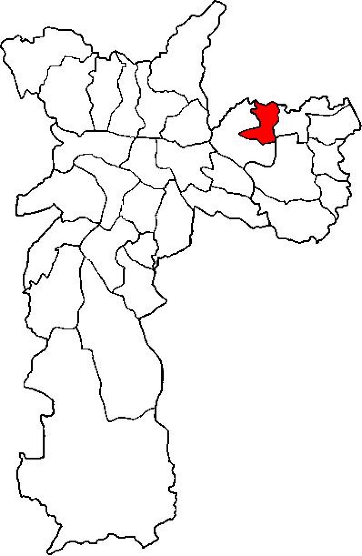 რუკა Ermelino Matarazzo sub-prefecture São Paulo