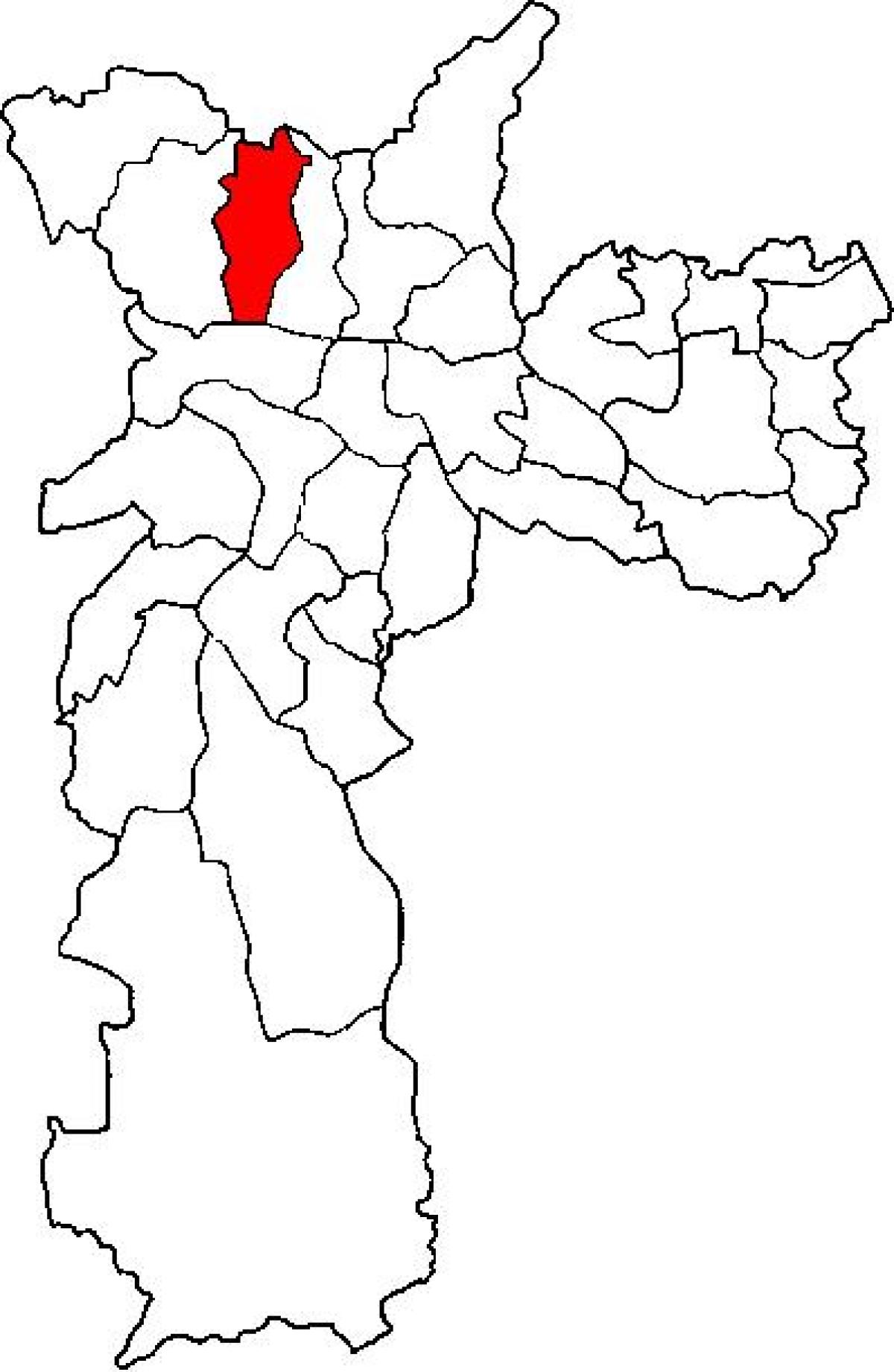 რუკა Freguesia ნუ ან ქვე-prefecture São Paulo