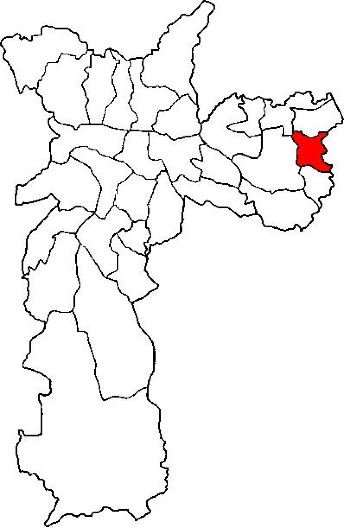 რუკა Guaianases sub-prefecture São Paulo