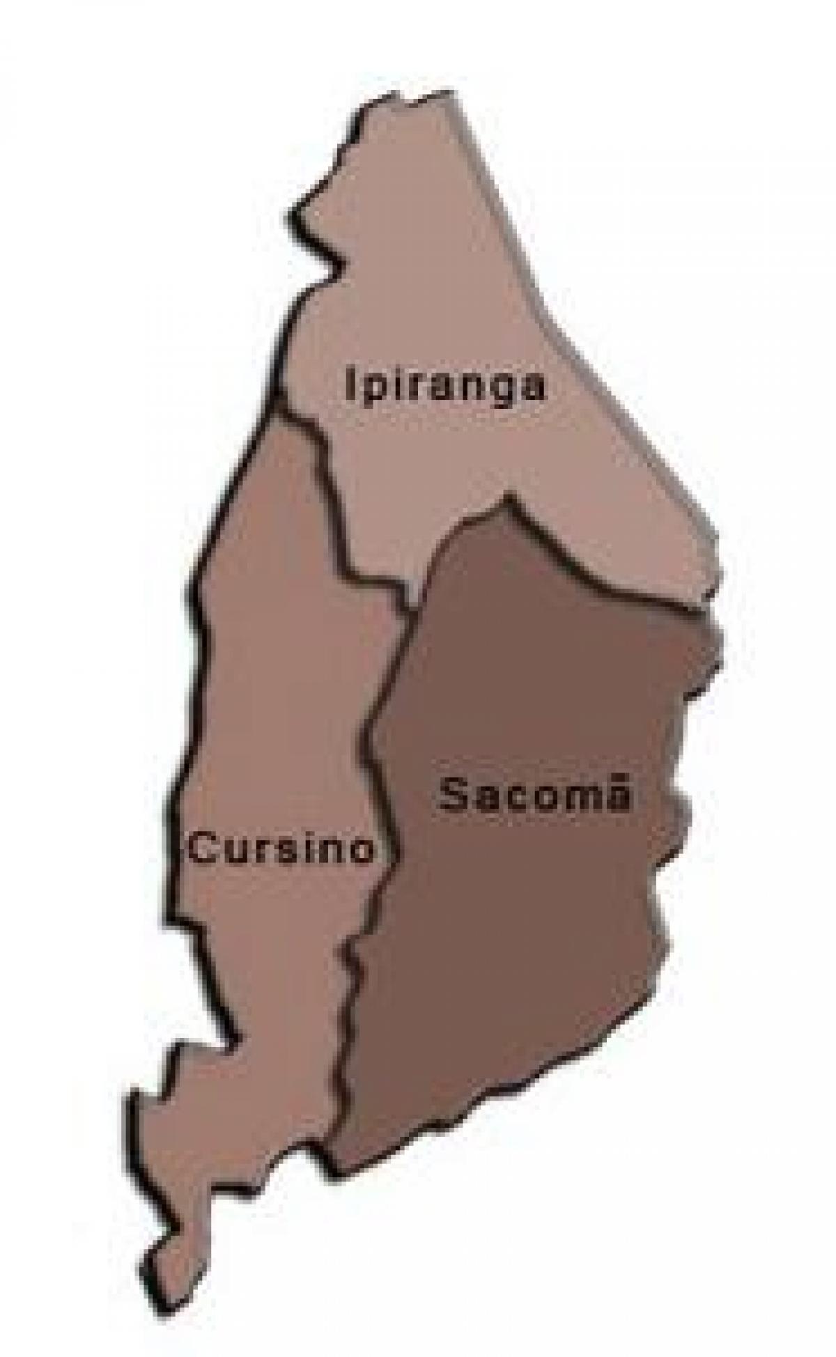 რუკა Ipiranga sub-prefecture