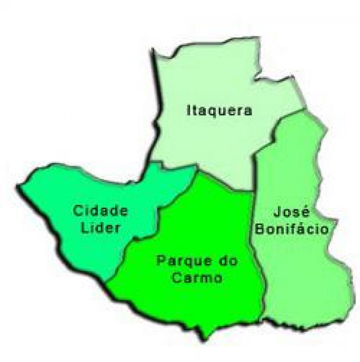 რუკა Itaquera sub-prefecture