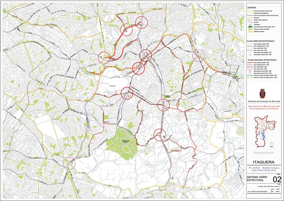 რუკა Itaquera São Paulo - გზები