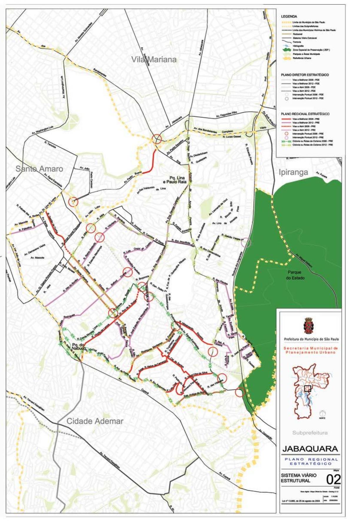 რუკა Jabaquara São Paulo - გზები