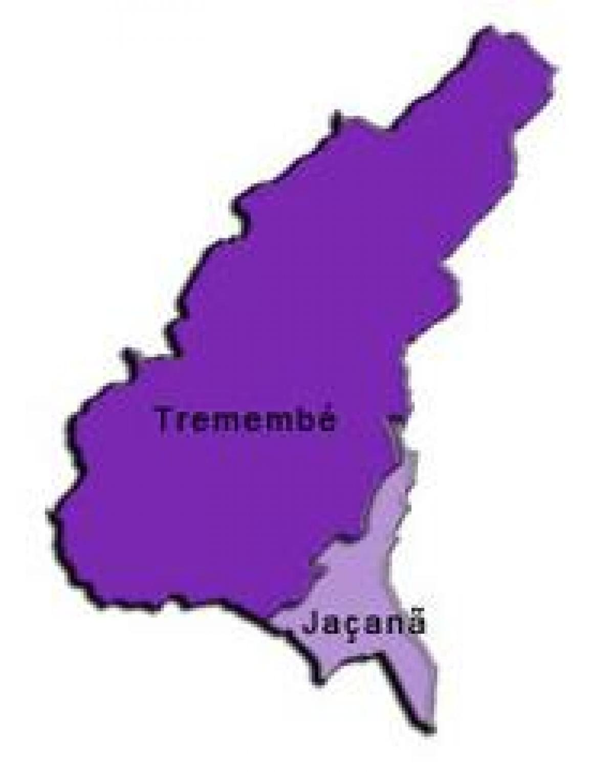 რუკა Jaçanã-Tremembé sub-prefecture
