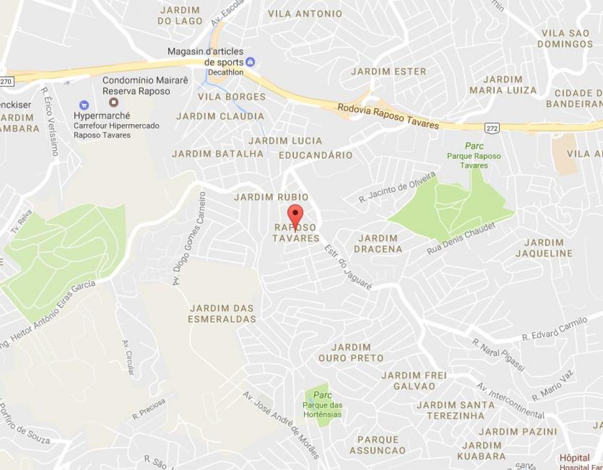 რუკა Raposo Tavares São Paulo