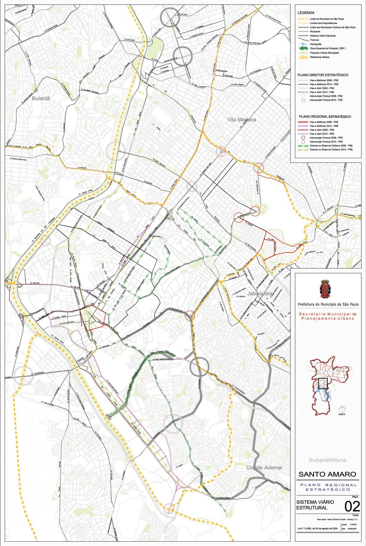 რუკა Santo Amaro São Paulo - გზები