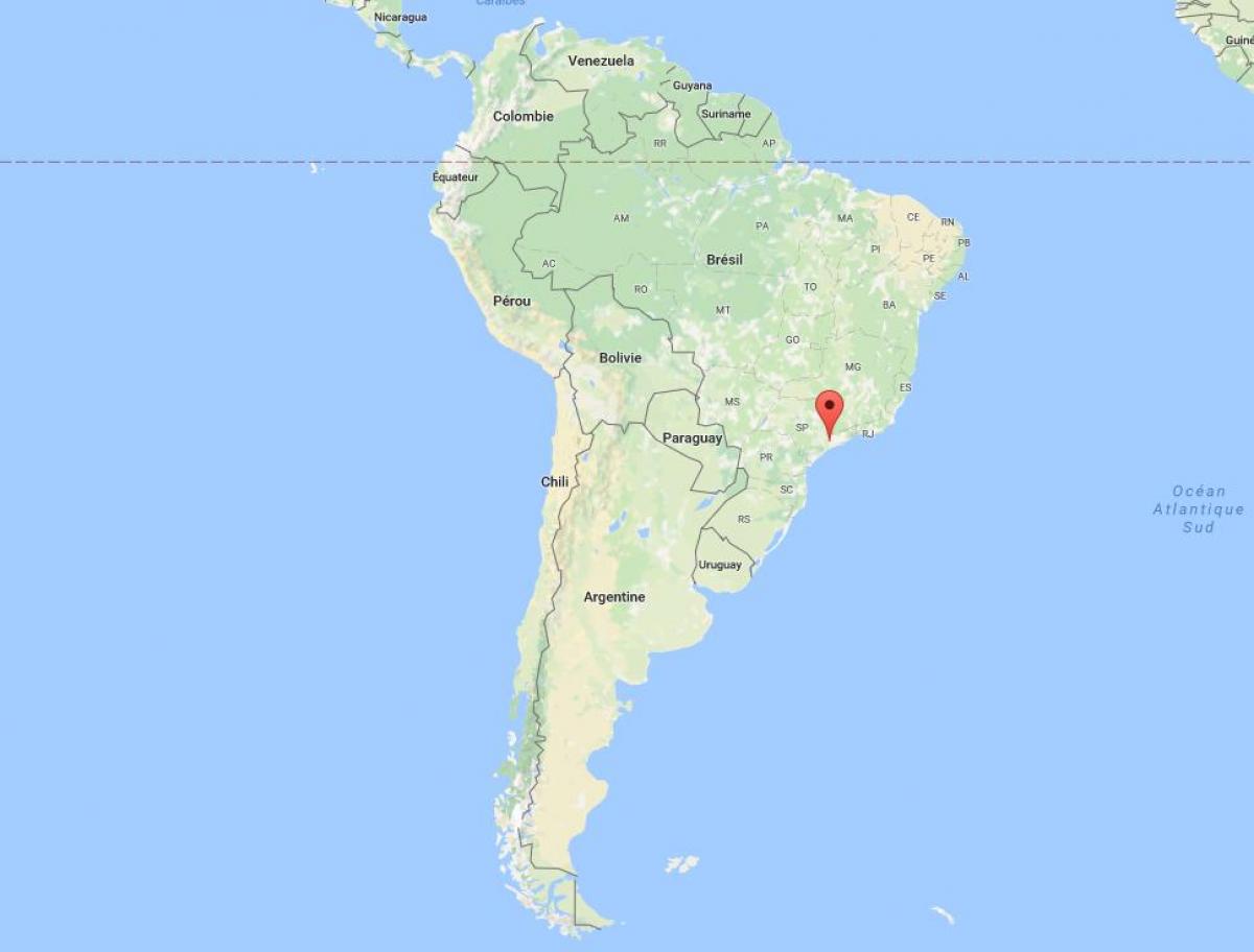 Map of São Paulo სამხრეთ ამერიკა