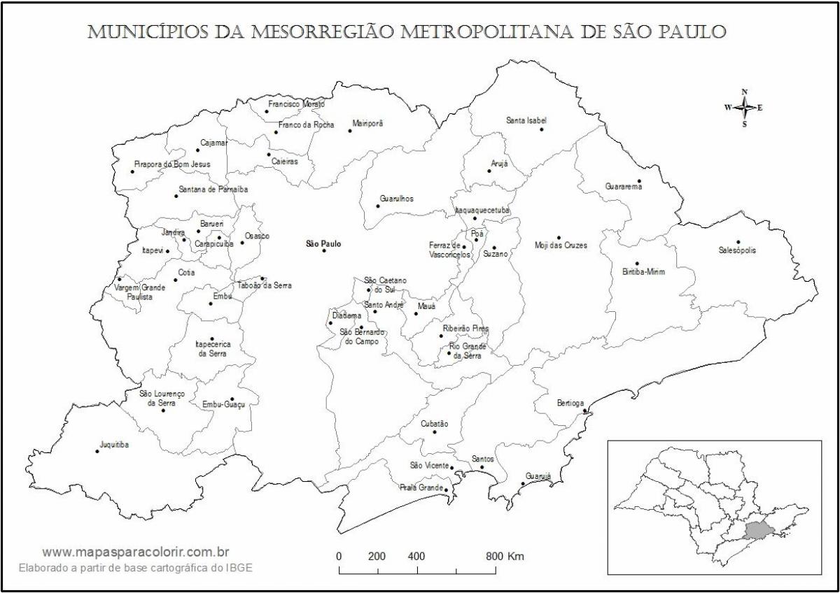 Map of São Paulo ქალიშვილი