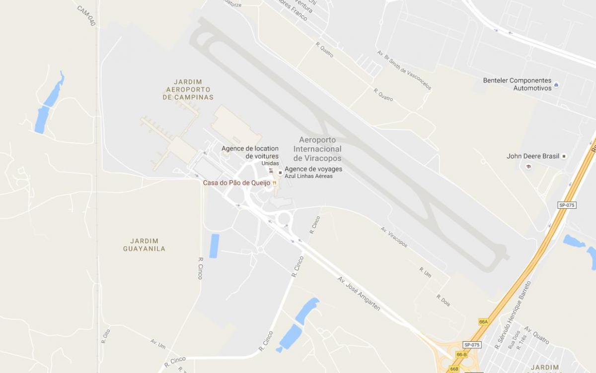 რუკა VCP - კამპინასი აეროპორტში