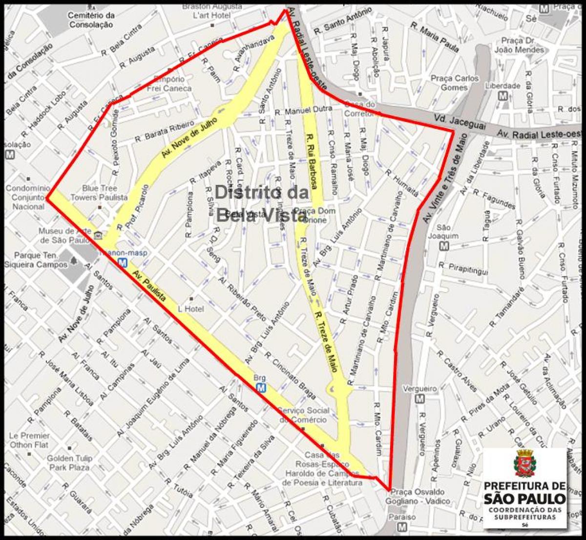 რუკა ბელა Vista São Paulo
