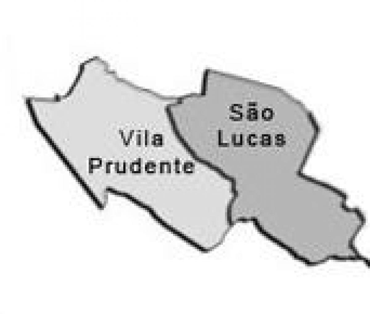 რუკა Vila Prudente sub-prefecture