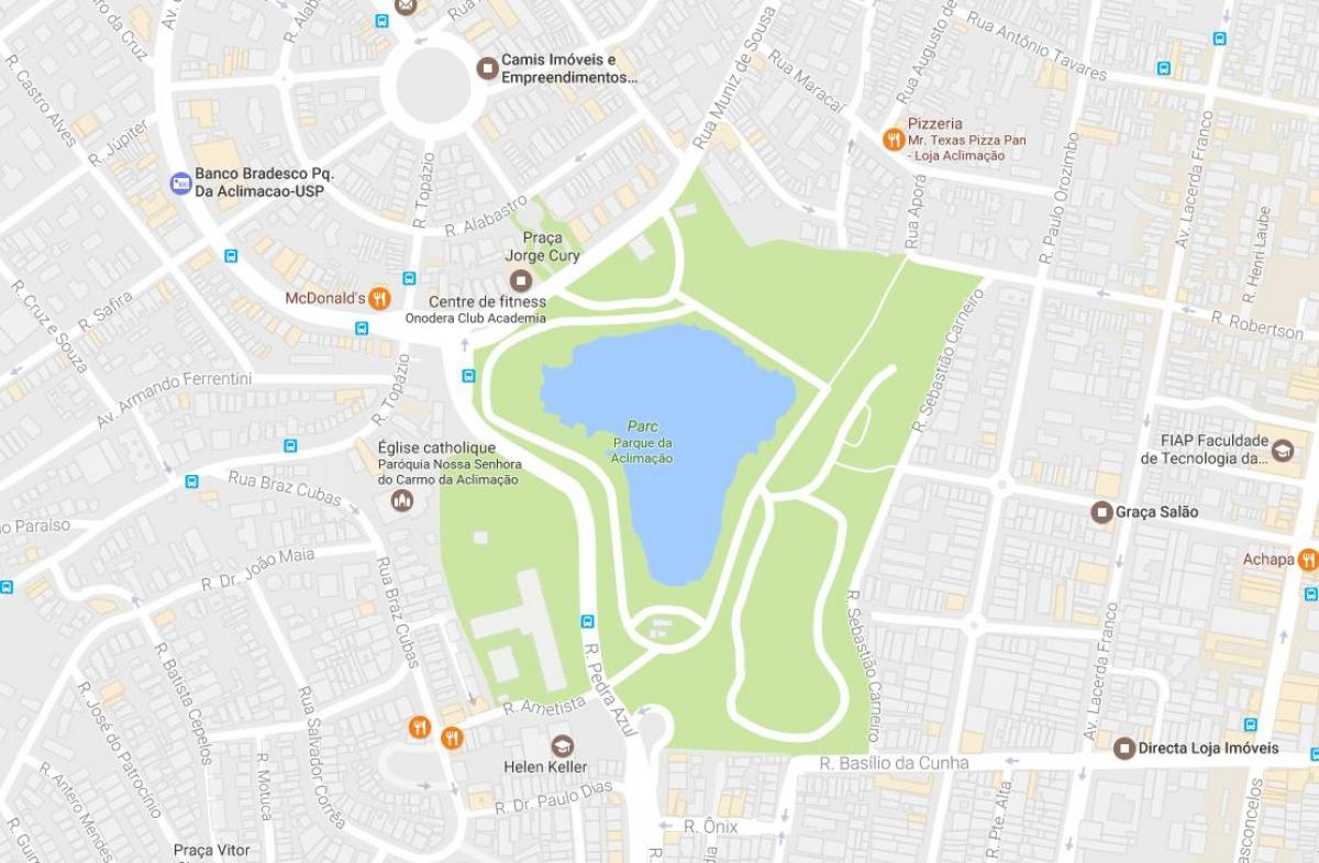 რუკა პარკი აკლიმატიზაციის São Paulo