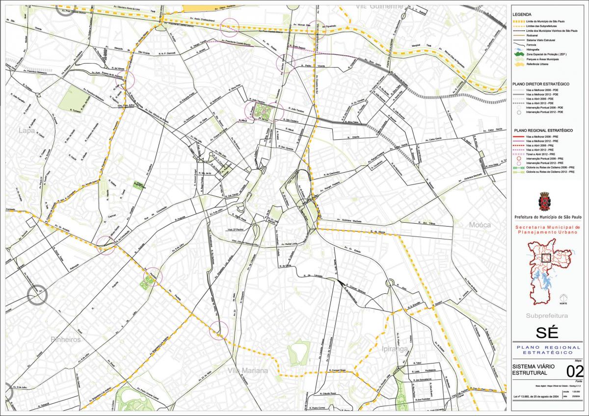 რუკა სა São Paulo - გზები