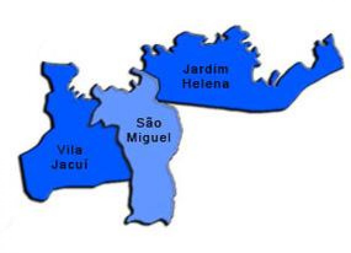 რუკა სან-მიგელ-Paulista sub-prefecture