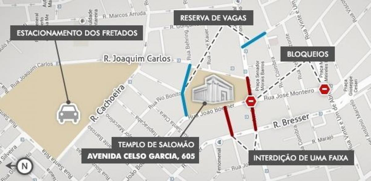 რუკა ტაძარი სოლომონის São Paulo