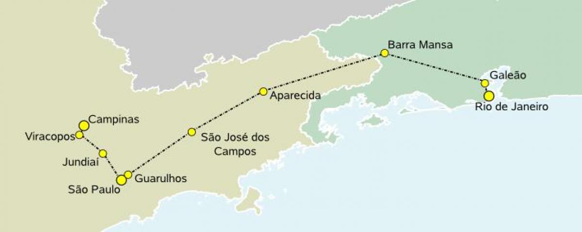 რუკა ჩქაროსნული მატარებელი São Paulo