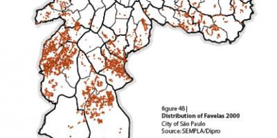 Map of São Paulo slums