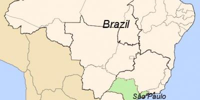 Map of São Paulo ბრაზილია