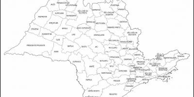 Map of São Paulo ქალიშვილი - მიკრო რაიონებს