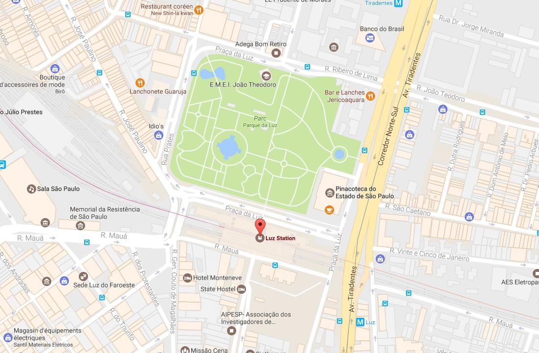 რუკა ვაგზლის la Luz São Paulo