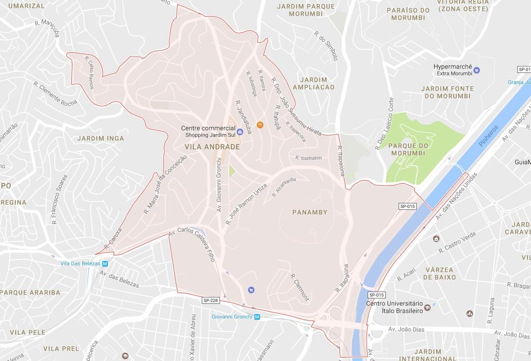 რუკა Vila Andrade São Paulo