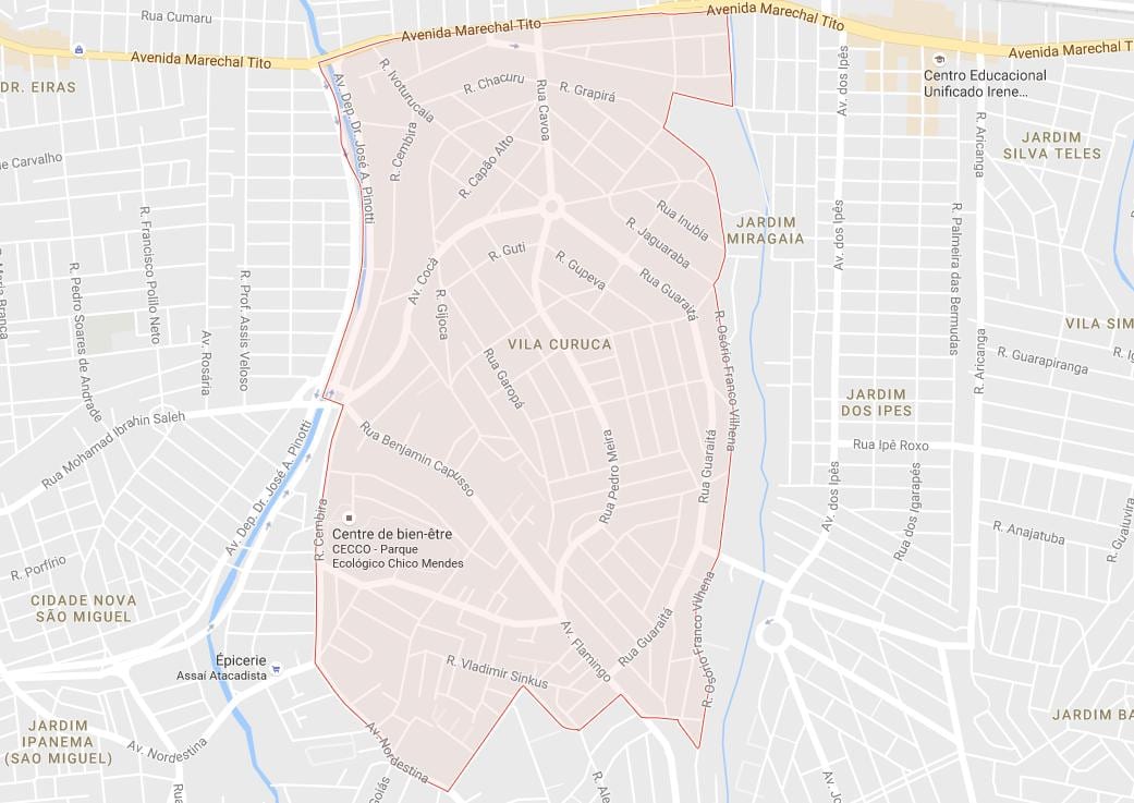 რუკა Vila Curuçá São Paulo