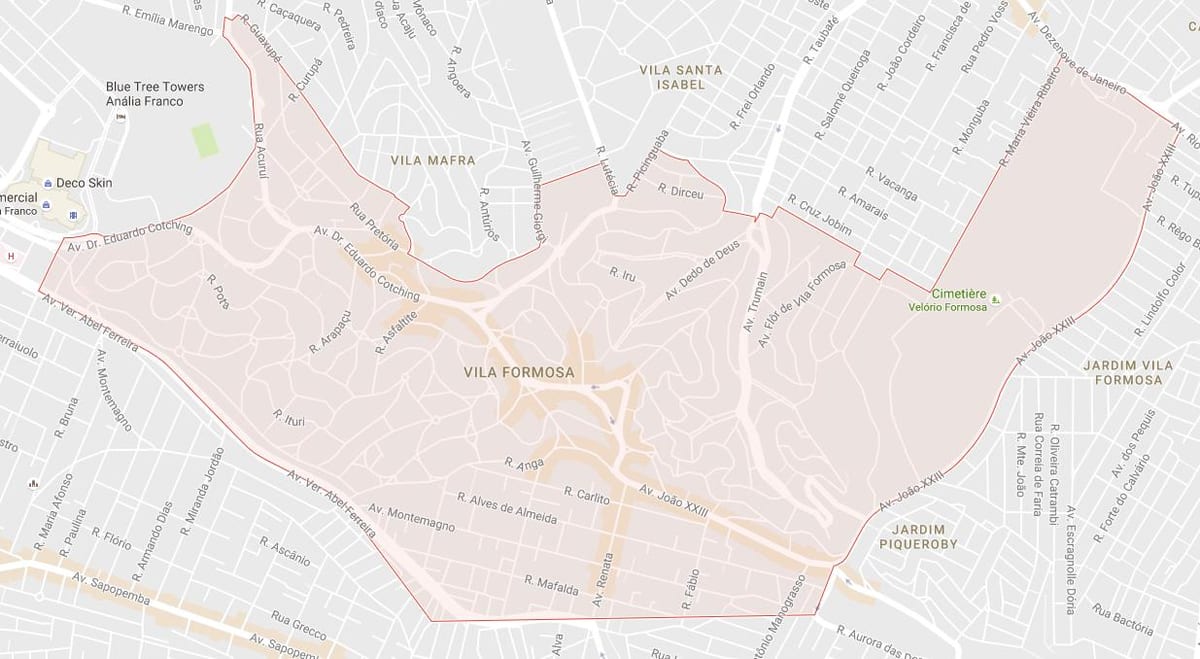 რუკა Vila Formosa São Paulo