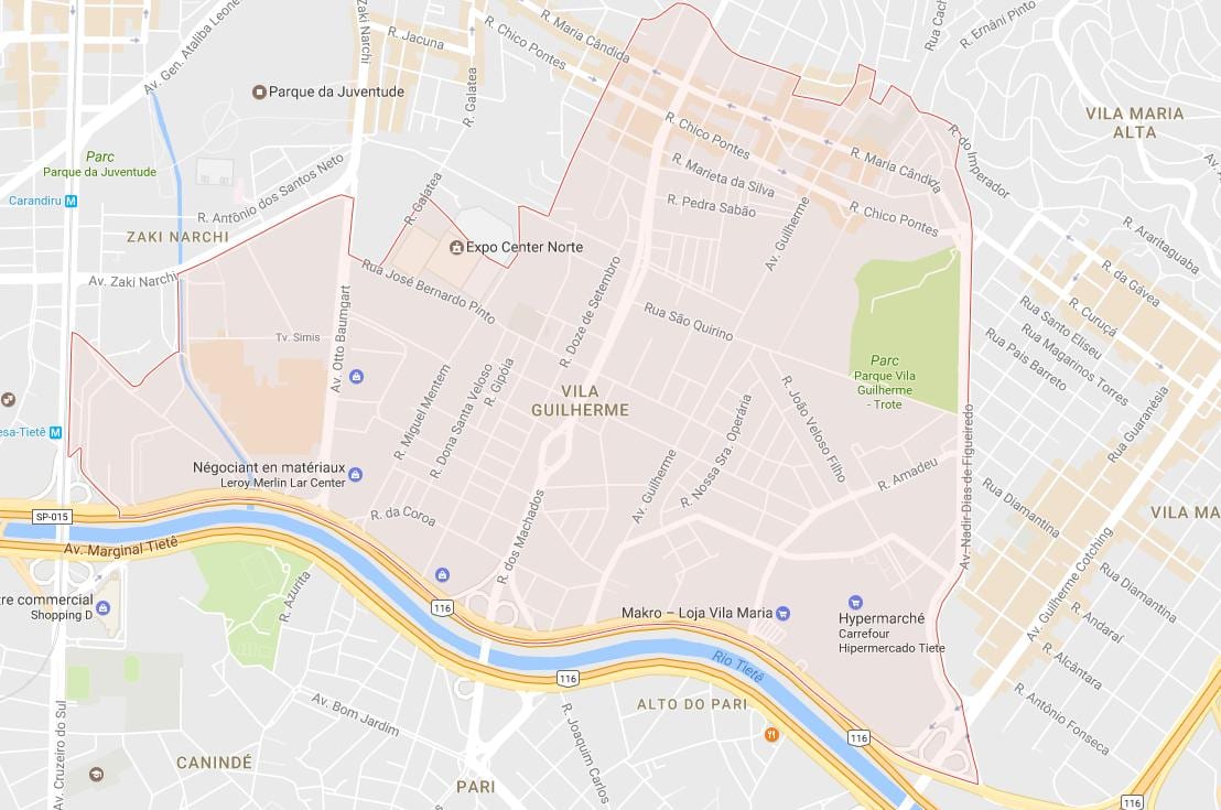 რუკა Vila Guilherme São Paulo
