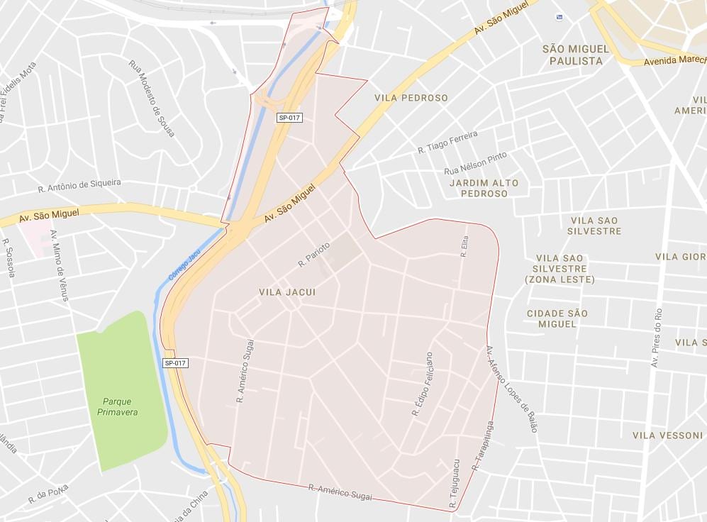 რუკა Vila Jacuí São Paulo