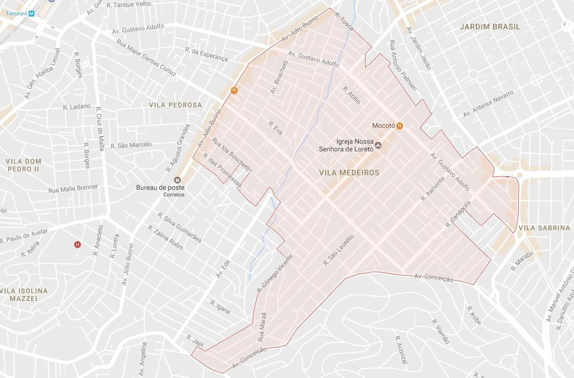 რუკა Vila Medeiros São Paulo