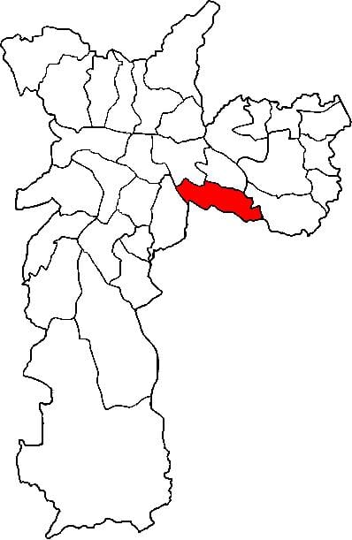რუკა Vila Prudente sub-prefecture São Paulo