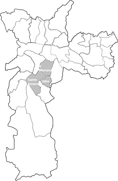 რუკა ზონაში Centro-Sul São Paulo