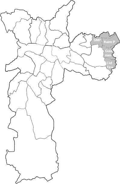 რუკა ზონაში Leste 2 სან პაულო