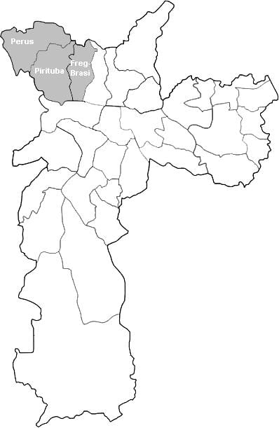 რუკა ზონაში Noroeste São Paulo