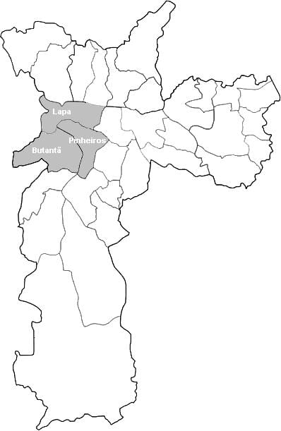 რუკა ზონაში Oeste São Paulo