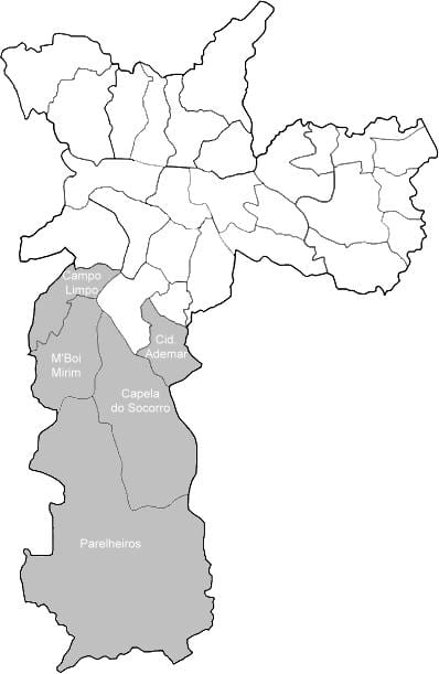 რუკა ზონაში Sul São Paulo