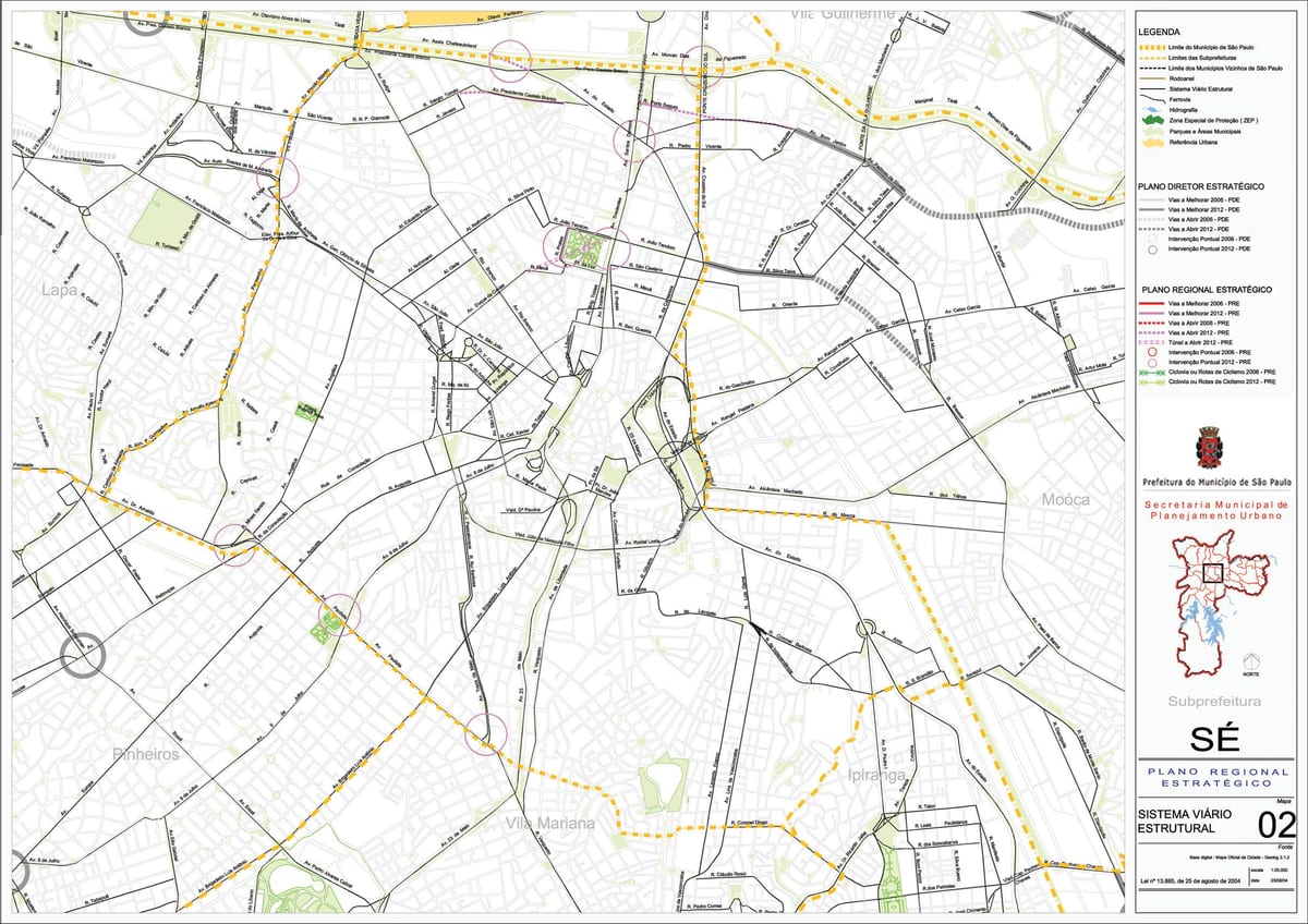 რუკა სა São Paulo - გზები
