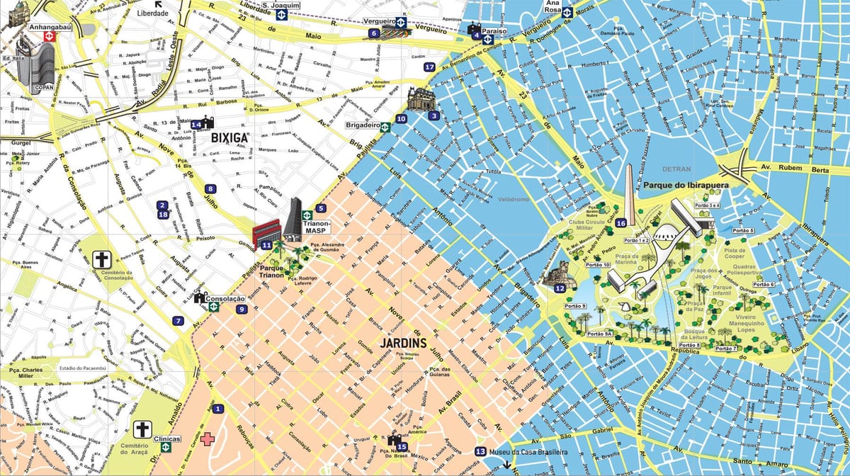 რუკა ტურიზმის São Paulo