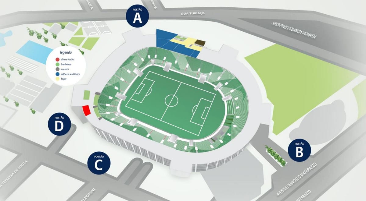 რუკა Allianz Parque - Level 1