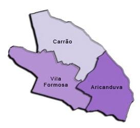 რუკა Aricanduva-ვილა Formosa sub-prefecture