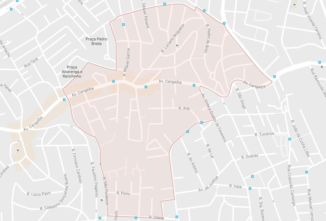 რუკა Cangaíba São Paulo