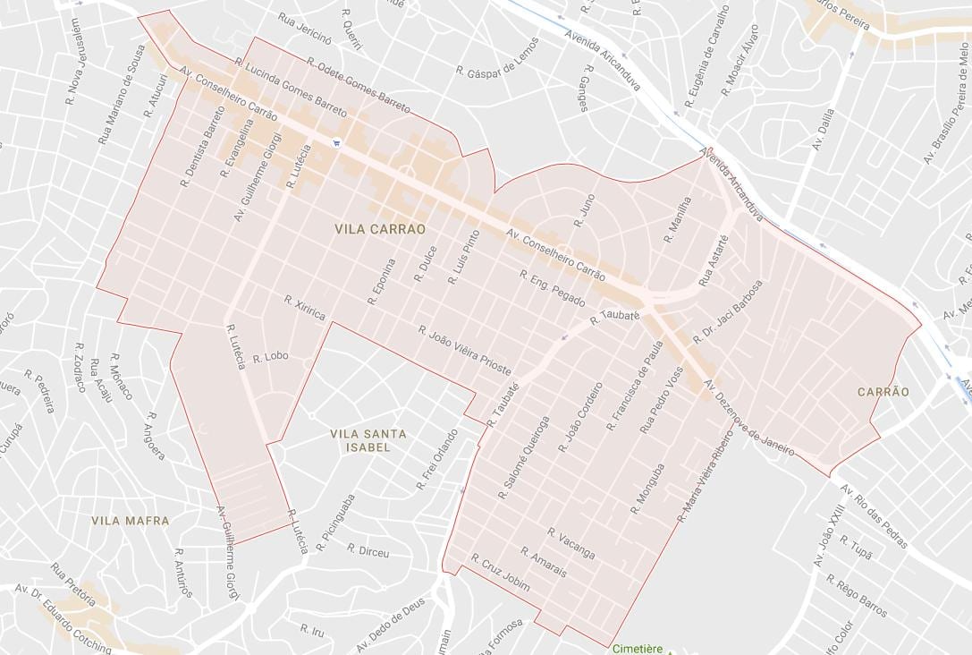 რუკა Carrão São Paulo