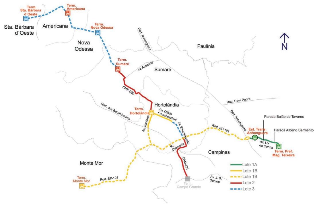 რუკა corredor metropolitano Noroeste