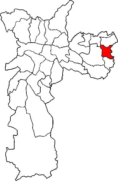 რუკა Guaianases sub-prefecture São Paulo