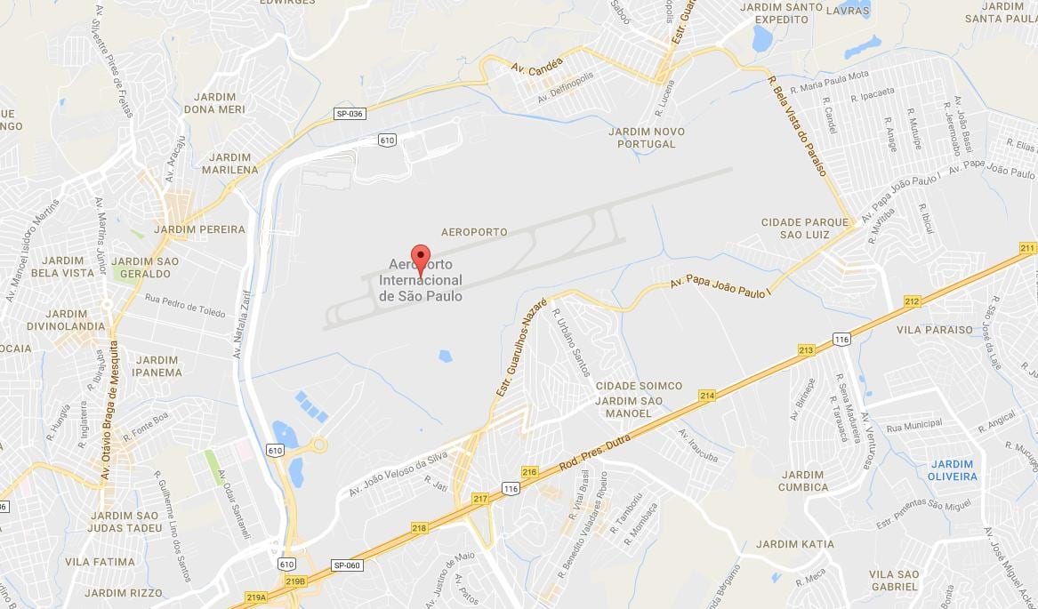 რუკა Guarulhos აეროპორტში