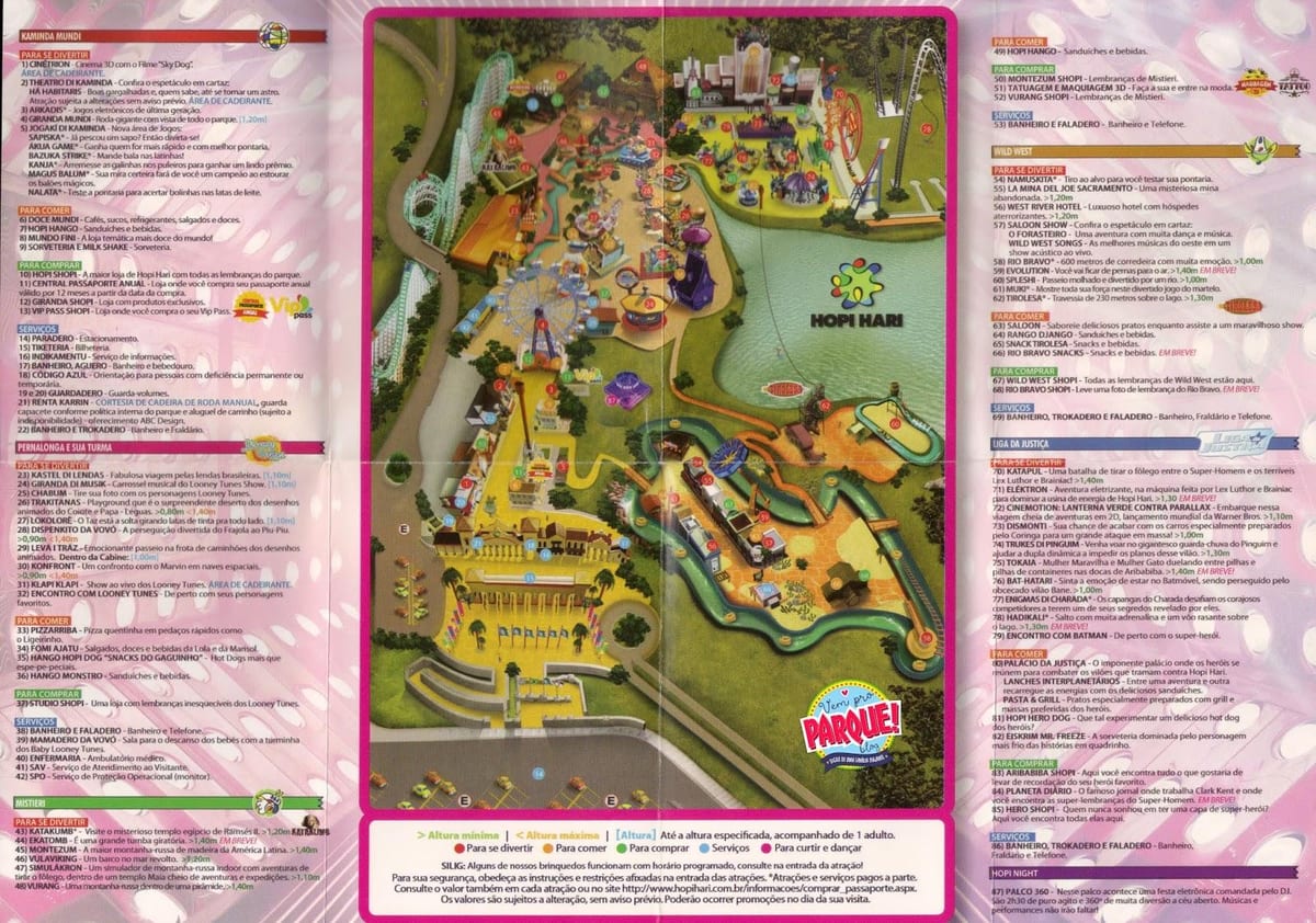 რუკა Hopi Hari