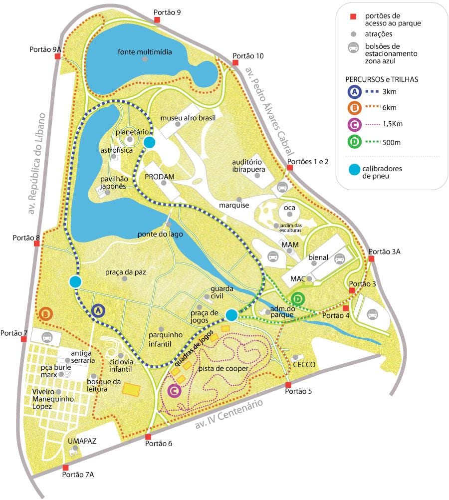 რუკა Ibirapuera პარკი