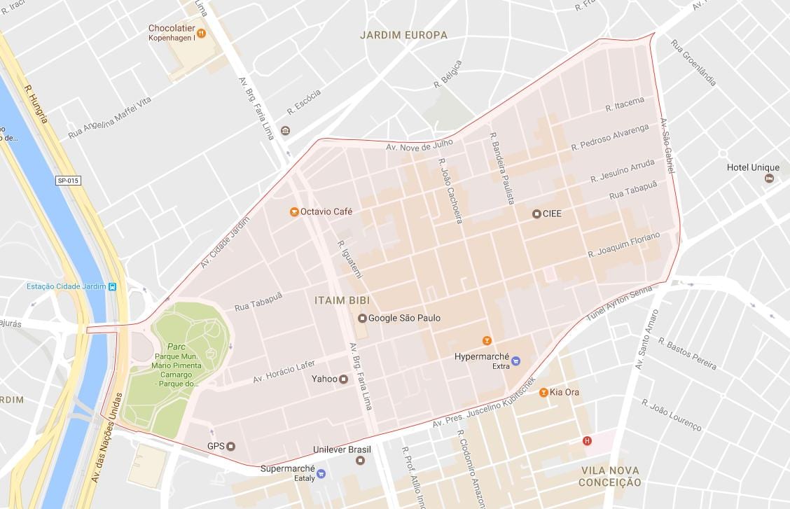 რუკა Itaim Bibi São Paulo
